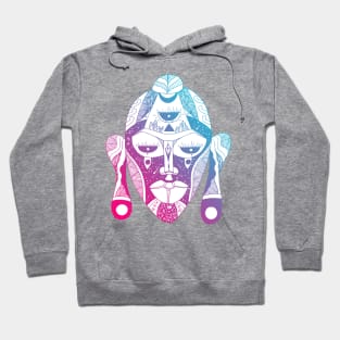 Dual Color African Mask 7 Hoodie